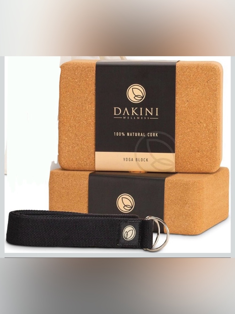 Cork Yoga Blocks with Strap - set of 2 blocks